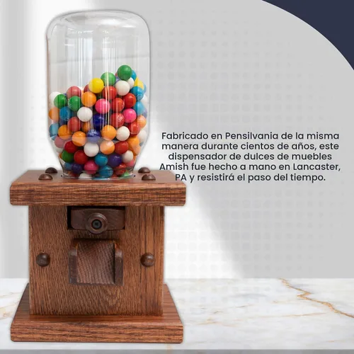 Vista 6 de Peaceful Classics - Dispensador de dulces de madera, pizarra antigua