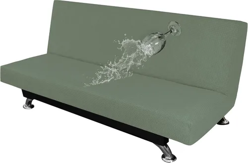 Vista 17 de Easy-Going Funda 100% Impermeable para Futón, Funda de Sofá Impermeable Doble para Futón, Funda de Sofá Jacquard Elástica, Protector de Muebles a
