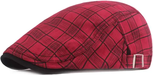 Vista 2 de Idopy Gorra plana de Longshoreman de color a cuadros Ivy Irlandesa Conducción Golf Newsboy Hat