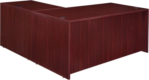 Vista 3 de Regency L-Desk With Return Legacy Single Full Pedestal 66" x 30" Caoba
