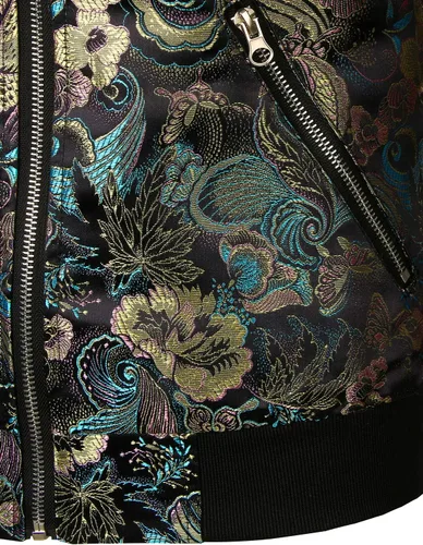 Vista 5 de JOGAL - Chaqueta de lujo satinada con bordado floral, para hombre