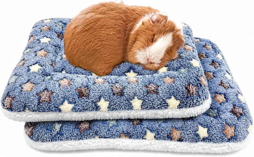 Vista 8 de Amakunft Tapete de cama lavable de conejillo de indias, 2 piezas, almohadilla de invierno de conejo para interiores, colchones cálidos de cama