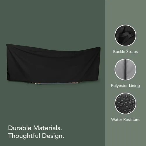 Vista 3 de Covermates Funda de hamaca – Vinilo clásico de calibre 12, resistente a la intemperie, forro de poliéster, correas de hebilla ajustables
