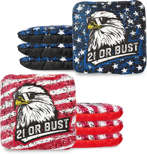 Vista 22 de Play Platoon Tournament Series Bolsas de Cornhole - Bolsas de Estilo Profesional de Doble Cara con Lado Resbaladizo y Pegajoso - Juego de 8