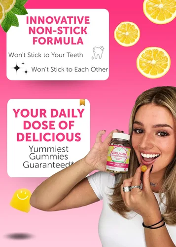 Vista 3 de Paquete de Gomitas de Colágeno y Vitamina D3 de Lunakai - Suplementos Antienvejecimiento sin OMG para Hombres y Mujeres - Gomitas de Soporte