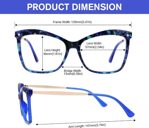 Vista 6 de Zeelool Gafas de bloqueo de luz azul mariposa de gran tamaño con estilo para las mujeres Isaebella FP0044