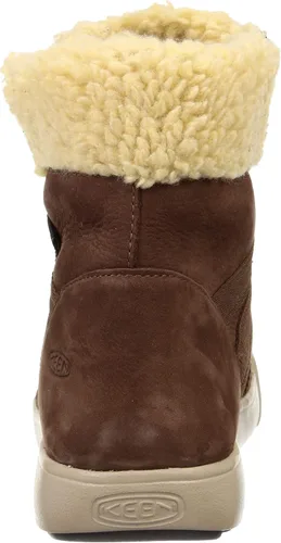 Vista 3 de KEEN Botas Elle de invierno impermeables de media pantorrilla para mujer, CastañoArcilla Roja