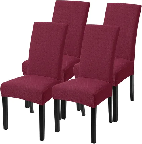 Vista 26 de SearchI Juego de 2 fundas elásticas para sillas Parsons de comedor, fundas elásticas con estampado de elastano, extraíbles, lavables, fundas