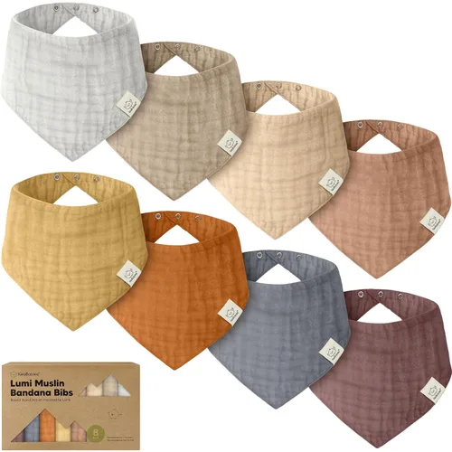 Vista 12 de KeaBabies - Paquete de 8 baberos de muselina para babear, dentición, baberos de muselina bandana para bebés, niños, niñas, recién nacidos