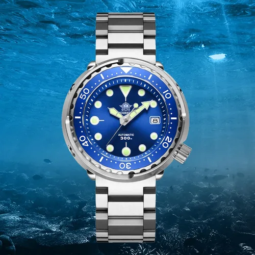 Vista 7 de ADDIESDIVE Relojes de buceo para hombre, 1.870 in, reloj de pulsera automático Nh35, impermeable, 300 M, esfera luminiscente cromada, My-H5