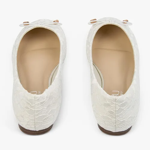 Vista 3 de MUSSHOE Zapatos planos cómodos con lazo y encaje transpirable para mujer
