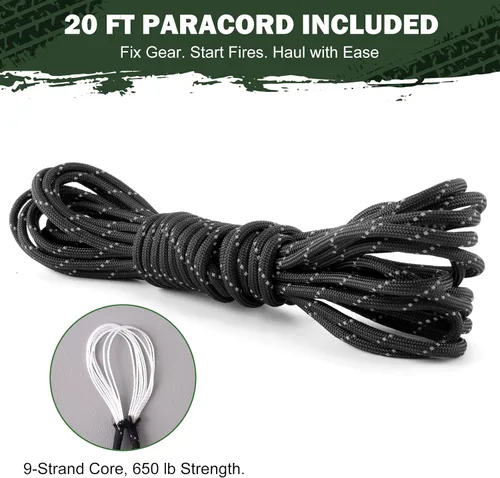Vista 5 de Emergency Survival Tent Life Shelter - 2 Person Mylar Emergency Shelter Tube Tent with Emergency Whistle & Paracord, All-Weather Essential Survival