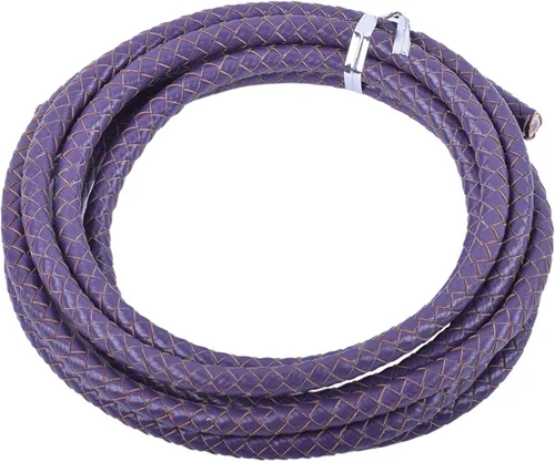 Vista 26 de 2 yardas 8.0mm Cordón redondo de cuero trenzado auténtico marrón antiguo para corbata de bolo