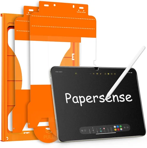 Vista 12 de OMOTON PAPERSENSE - Protector de pantalla mate para iPad Mini 7th A17 Pro/6th (2024/2021, 8.3 pulgadas), vidrio templado mate con bandeja