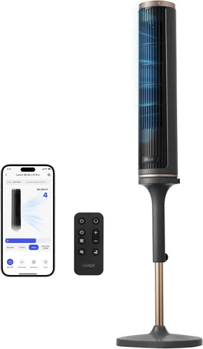 Vista 13 de Levoit Ventilador de torre para dormitorio, ventiladores de 28 pies/s que