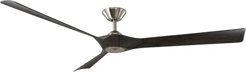 Vista 12 de Torque Smart - Ventilador de techo de 3 aspas para interiores y exteriores, 58 pulgadas, níquel cepillado/ébano con control remoto, funciona