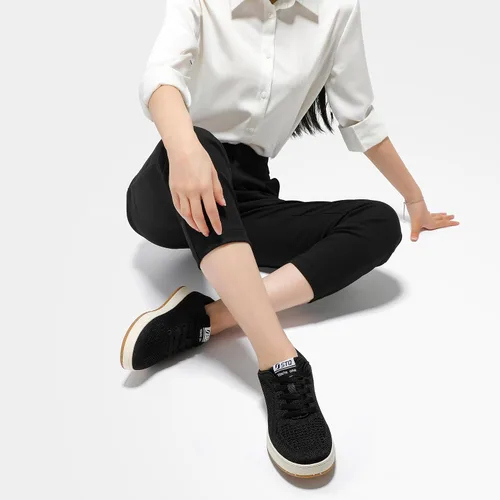 Vista 7 de STQ Zapatos deportivos de moda con cordones para mujer, zapatos casuales de negocios Zapatos superiores de malla transpirable para caminar
