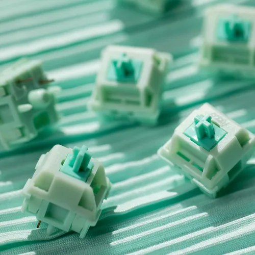 Vista 8 de Interruptor de teclado Akko Botany para teclado mecánico de juegos, interruptores lineales prelubricados de 38gf de 5 pines (45 piezas)