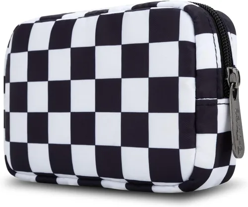 Vista 18 de Bolsa de maquillaje E-Tree, estuche mediano de viaje con cremallera para bolso, estuche de cosméticos con cepillo para el cuidado de la piel