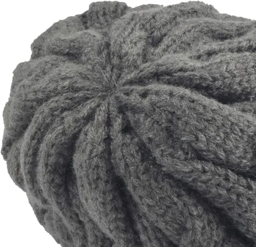 Vista 5 de Ruphedy Gorro para hombre con ala de invierno de punto grueso polar visera Beanie con Bill B5042