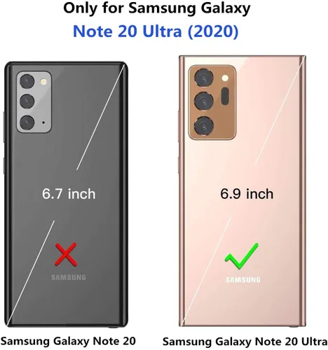 Vista 2 de iCoverCase Funda tipo cartera para Samsung Galaxy Note 20 Ultra con ranuras para tarjetas, función atril de cuero premium con función de atril