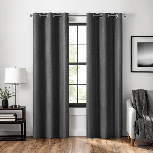 Vista 23 de Eclipse Claire Magnitech Cortina 100% opaca con ojales, panel de cortina para ventana, cierre magnético sin costuras para dormitorio, sala de estar