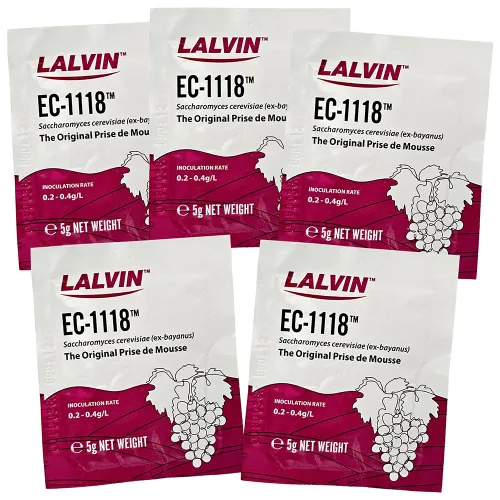 Vista 9 de EC-1118 Saccharomyces bayanus 5 paquetes (bolsas de 0.18 oz) Lalvin