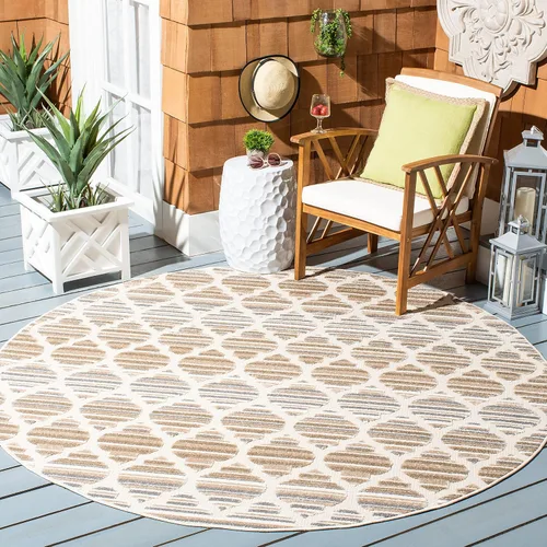 Vista 10 de SAFAVIEH Alfombra lavable para exteriores, colección Cabaña, 2'2" x 5', azul y gris, no desprende pelusa y fácil de limpiar, entrada puerta