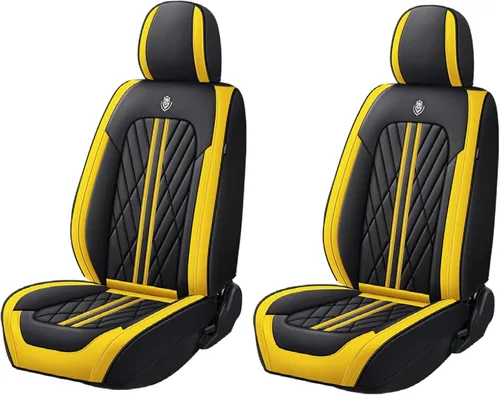 Vista 16 de Juego de fundas de asiento de automóvil de cuero nappa impermeables y transpirables de ajuste universal, cojín protector para vehículo automotriz