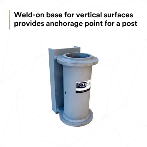 Vista 4 de 3M DBI-SALA 7400222 Componente horizontal, base vertical soldada para sistemas de postes fijados en el lugar, acero, imprimación soldable