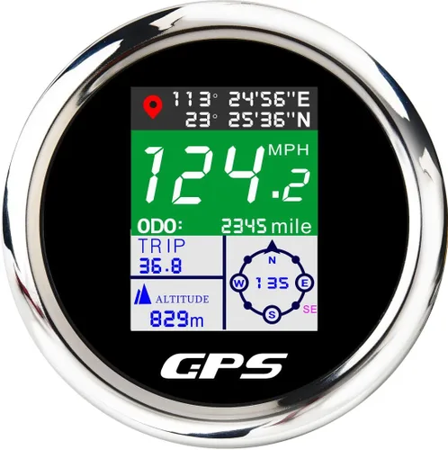 Vista 8 de Velómetro GPS MAIMEIMI 85mm 3-3/8" Digital para Barco, Velómetro GPS, Velómetro Impermeable, MPH, Nudos y Km/h Ajustable para Auto, Marino, Camión