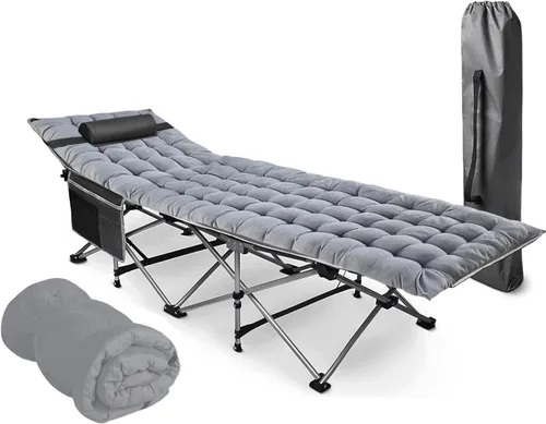 Vista 9 de VaygWay Colchón plegable para catre y cuna para acampar al aire libre, suave, cómodo, ligero, grueso, de algodón, para senderismo, viajes