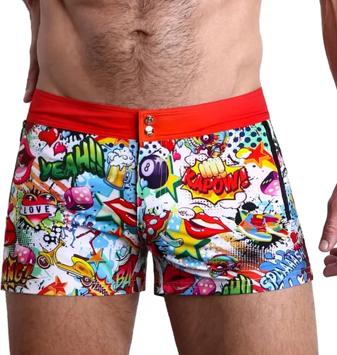 Vista 23 de Bang Men's Swimwear - Beach Shorts - Stretchy Quick-Dry All-Use Premium Swimsuit Trunk Square Cut