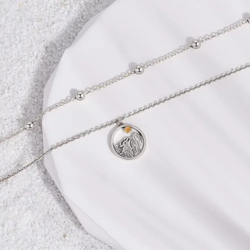 Vista 15 de CHIC & ARTSY Tobilleras de plata de ley S925 para mujer, pulsera de tobillo ajustable multicapa para playa, joyería de verano para mujer, de 10 a 11