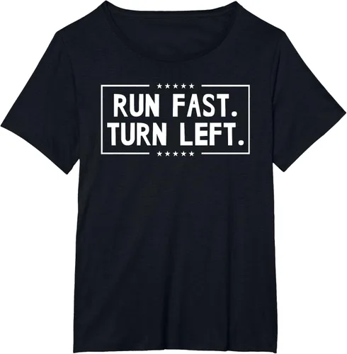 Vista 69 de Run Fast Turn Left - Camiseta para correr de pista y campo