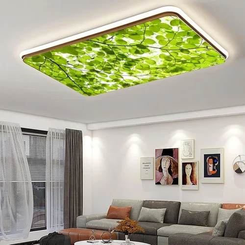 Vista 4 de 2 cubiertas de luz fluorescente para luces de techo, cubiertas magnéticas de luz de hojas de primavera con 10 imanes, filtros de luz fluorescentes