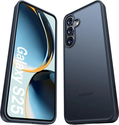 Vista 22 de Torras - Funda a prueba de golpes para Galaxy S22, [probada contra caídas de grado militar]. Parte trasera dura y translúcida mate y bordes suaves