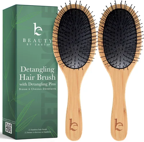 Vista 13 de Cepillo de cerdas de jabalí para mujeres y hombres, cepillo de pelo natural 100% cerdas suaves de jabalí para cabello fino y delgado