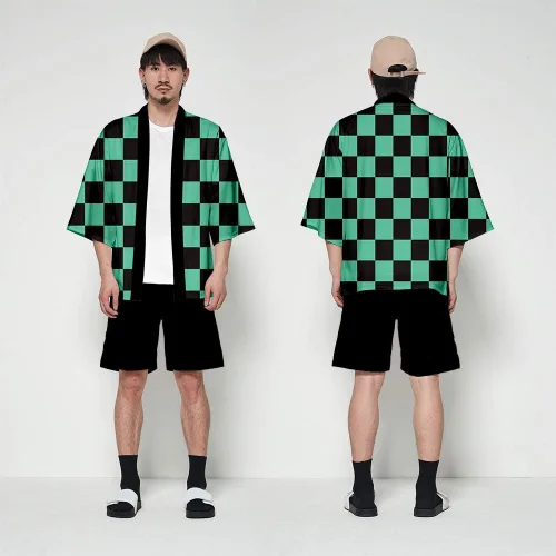 Vista 4 de Meelanz Novedad Japonés Anime Batas Cosplay Cardigan Top Chaqueta Kimono para Hombres Mujeres Anime Lovers