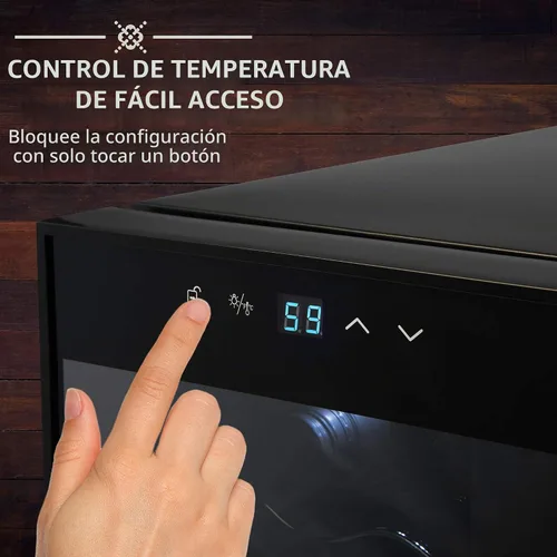 Vista 5 de Ivation Refrigerador de vino con compresor de 18 botellas con sistema de refrigeración de control inteligente de aplicación Wi-Fi Refrigerador