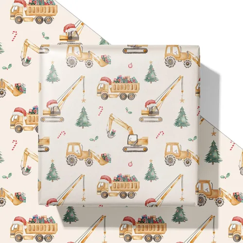Vista 12 de SaringSwoon Papel de regalo de pato de Navidad, divertido envoltorio de regalo de Navidad con sombreros de Papá Noel, bastones de caramelo, patos