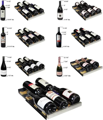 Vista 6 de Allavino VSWB30-2SF20 FlexCount II Tru-Vino 30 botellas/88 latas de doble zona centro de bebidas integrado
