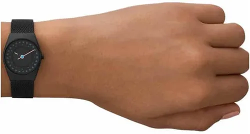 Vista 3 de Skagen Grenen Lille Reloj de mujer con malla de acero inoxidable o correa de cuero