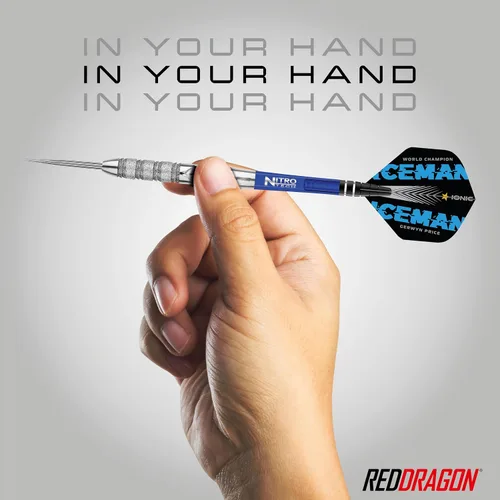 Vista 5 de RED DRAGON Gerwyn Price Element - Juego de dardos de tungsteno (0.85 oz) con vuelos y tallos