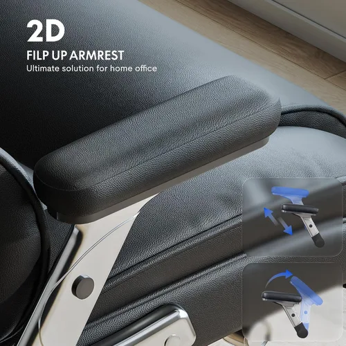 Vista 7 de FLEXISPOT Silla de oficina grande y alta de 600 libras para personas pesadas, silla de escritorio de computadora resistente con soporte lumbar
