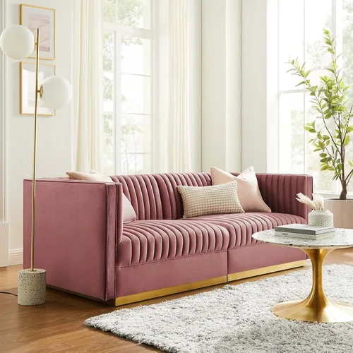 Vista 7 de Modway Sanguine seccional, rosa polvorienta Rosa (Dusty Rose)