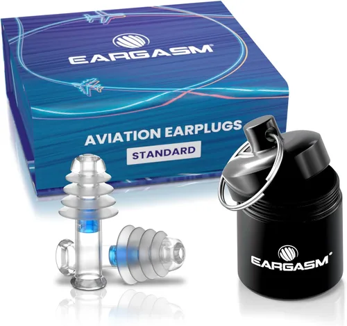 Vista 9 de Eargasm Tapones para los oídos de aviación pequeños – Tapones para los oídos de avión para aliviar la presión del oído en vuelos – Tapones perfectos