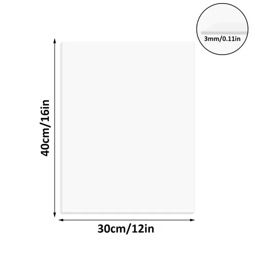 Vista 2 de 2 hojas de plástico ABS blanco de 16 x 12 pulgadas x 1/8 de grosor High Tensile Plastic Boards ABS Boards Panels for Home Decor, Handcraft, Sign