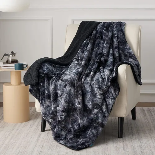 Vista 16 de Bedsure GentleSoft Manta Mullida de Sherpa - Manta de Forro Polar Cálida y Acogedora para Regalo de Mujer, Manta de Navidad de Felpa y Piel