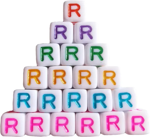 Vista 26 de Xeahung 200 cuentas de letras acrílicas cuadradas multicolor para hacer joyas, llaveros de bricolaje, collares, pulseras, decoraciones
